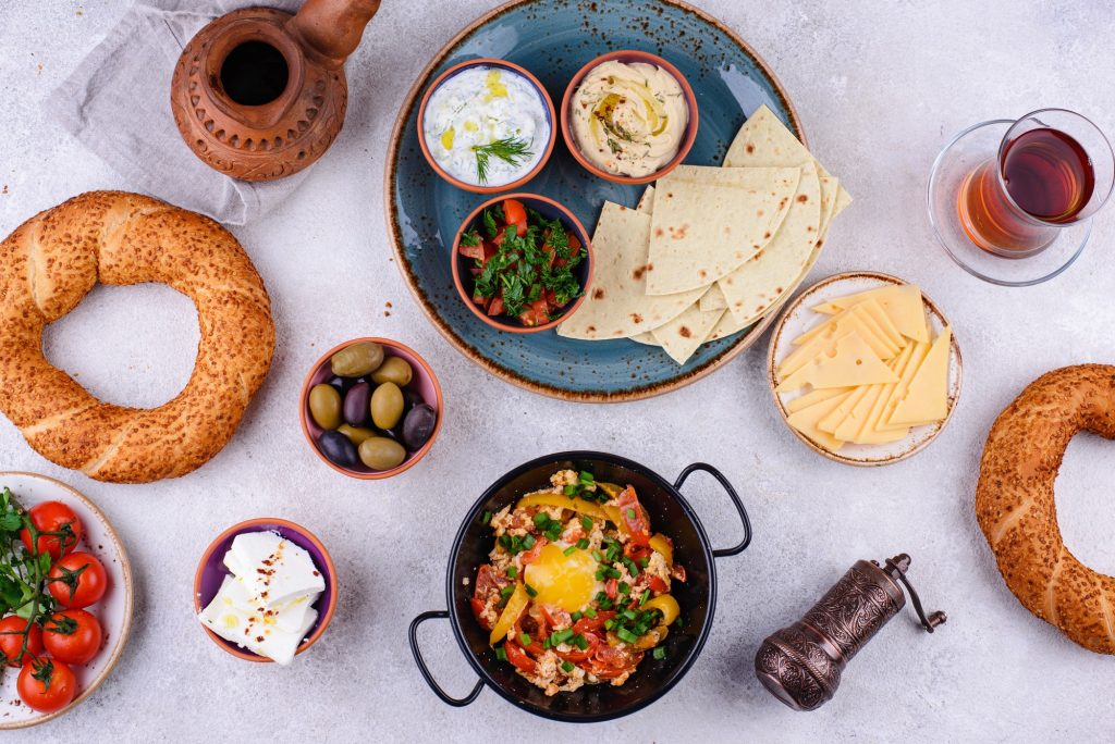 Traditional Turkish breakfast spread for special events